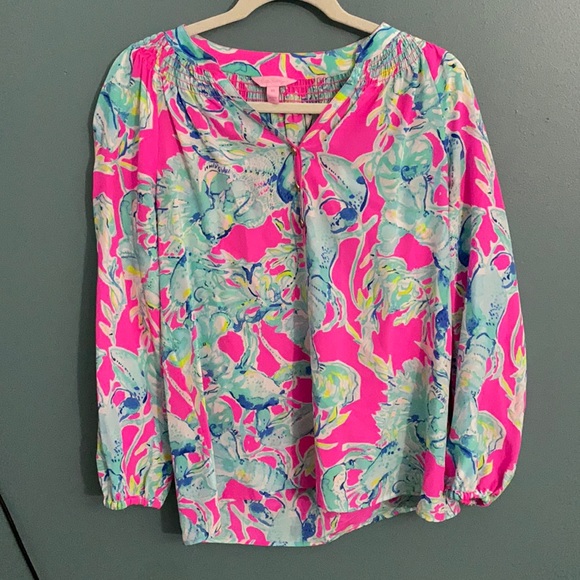 Lily Pulitzer Elsa Silk Top in XS - Picture 3 of 7